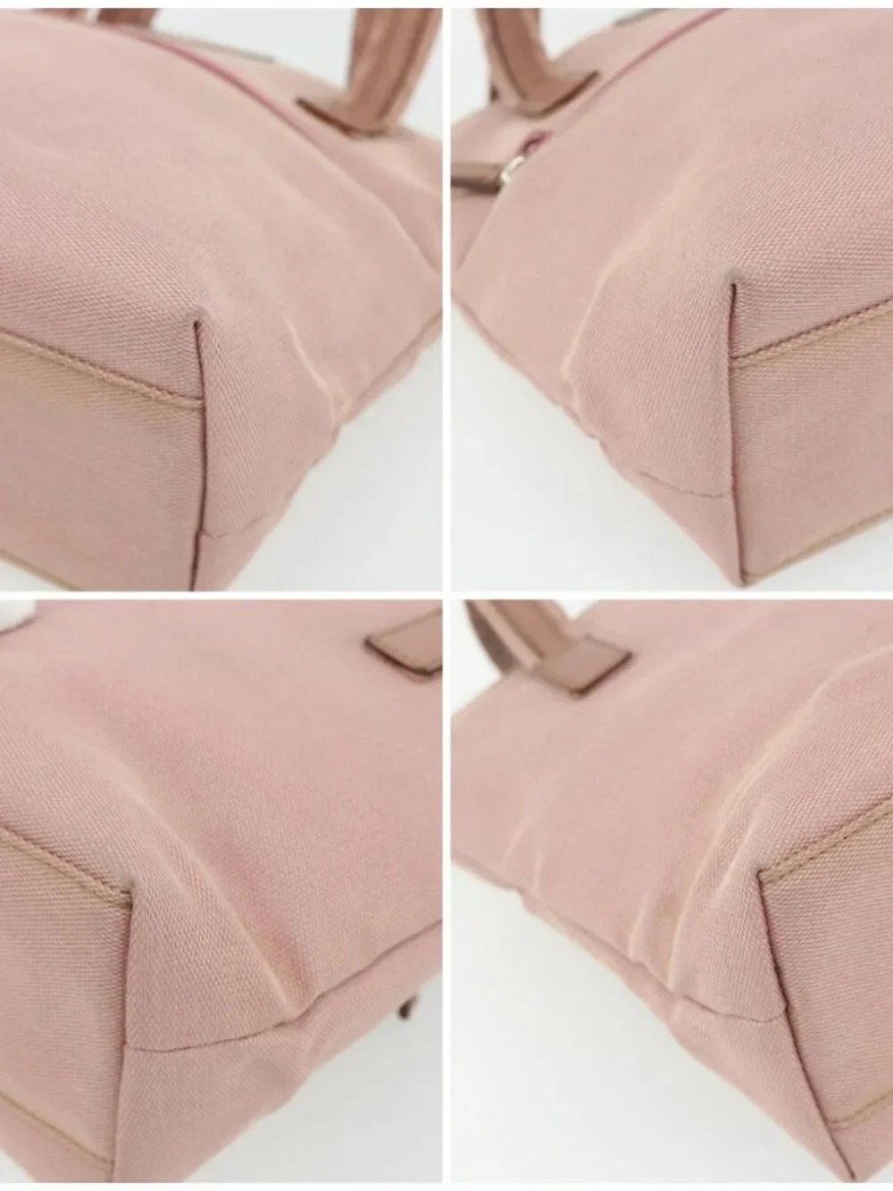 GUCCI Hand Bag Canvas Pink Silver 76480 Auth mr2317